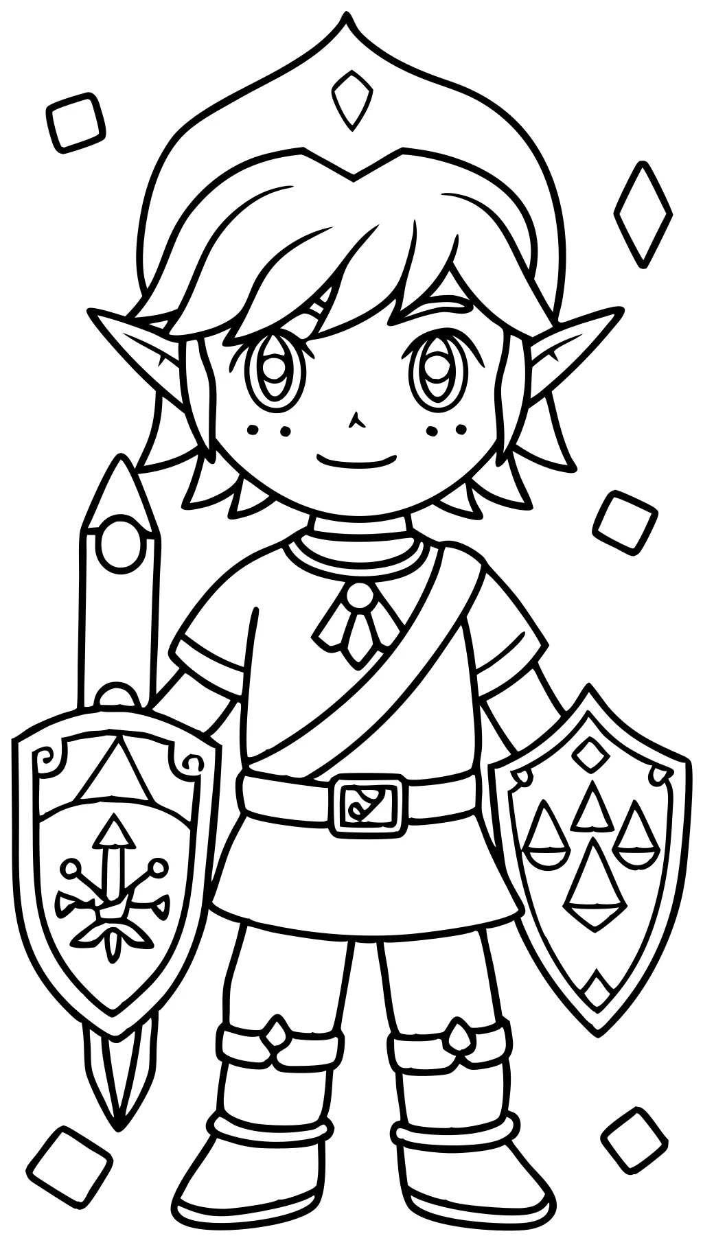 coloriage lien zelda